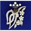 Image 1 : Vintage Pearl and Diamond Pin or Brooch