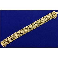 6 3/4 Inch Wide Woven Designer Bracelet