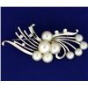 Image 1 : Vintage Pearl and Diamond Pin or Brooch