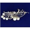 Image 2 : Vintage Pearl and Diamond Pin or Brooch