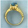 Image 3 : London Blue Topaz and Diamond Ring