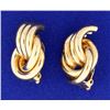 Image 1 : Large Designer Open Knot Style Earrings