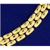Image 2 : 17 Inch Panther Link 18k Gold Necklace
