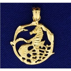 14k Gold Coral Reef Pendant