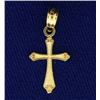 Image 1 : 14k Gold Cross Charm or Pendant