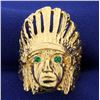 Image 1 : Indian Chief Emerald Ring