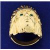 Image 3 : Indian Chief Emerald Ring