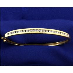 1ct TW Diamond Bangle Bracelet