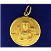Image 1 : Saint Barbara Pendant in 18k Gold