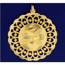 Nefertiti Egyptian Queen Pendant in 18k Gold