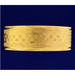 22K Wide Bangle Bracelet