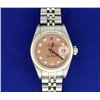 Image 1 : 2005 Women's Rolex DateJust Watch with Salmon and Diamond Dial