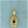 Image 1 : Natural Amethyst Pendant and Chain