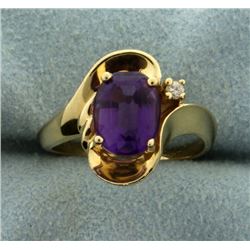 Diamond and Amethyst Ring