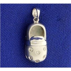 Diamond Baby Shoe Charm