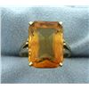 Image 1 : 14ct Emerald Cut Citrine Ring