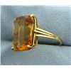 Image 2 : 14ct Emerald Cut Citrine Ring