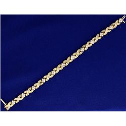 3 ct TW Diamond Tennis Bracelet with Baguette and Round Diamonds