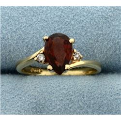 Garnet and Diamond Ring