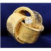 Image 1 : Custom Made Knot Design Diamond Ring