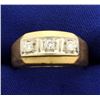 .3ct TW Men's 3 Stone Diamond Ring