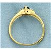 Image 3 : Natural Sapphire and Diamond Ring