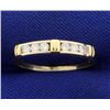 Image 1 : 1/4ct TW Diamond Band Ring in White and Yellow 14k Gold