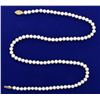 Image 1 : 18 Inch Akoya Pearl Necklace with 14k Gold Clasp