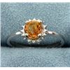 Image 1 : Citrine Sunburst Ring in Sterling Silver