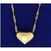 Image 1 : Italian Made 18 Inch Rope Chain with Heart Pendant
