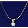 Image 1 : 1/3ct Diamond Pendant on 14k Gold Chain