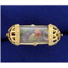 Image 2 : Unique Diamond Ring with Rotating Cylinder Filled with Gemstones