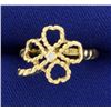 Image 1 : Diamond Four Leaf Clover Ring