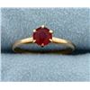 Image 1 : Natural Ruby Solitaire Ring in 14k Rose Gold
