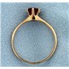 Image 3 : Natural Ruby Solitaire Ring in 14k Rose Gold