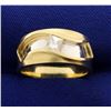 Image 1 : Unique Designer 1/3ct Princess Cut Solitaire Diamond Ring in 14k Gold