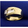 Image 2 : Unique Designer 1/3ct Princess Cut Solitaire Diamond Ring in 14k Gold