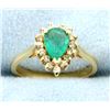 Image 1 : Emerald and Diamond ring