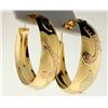 Image 1 : Rose and Yellow Gold Designer Large Hoop Earrings