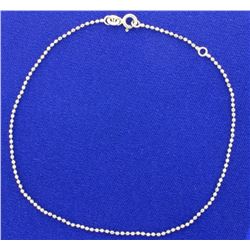 Sterling Silver Bead Anklet