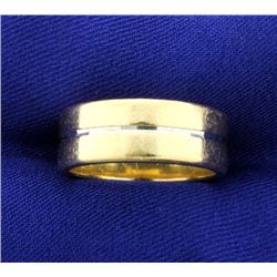 14K Yellow & White Gold Band