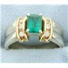 Image 1 : Emerald and Diamond Ring