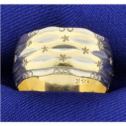 Wide Gold Band Ring