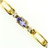 Image 2 : Lab Tanzanite & Diamond Bracelet