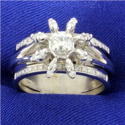 .60ct TW Diamond Flower Ring