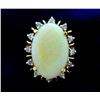 Image 1 : Large Opal & Diamond Ring