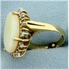 Image 2 : Large Opal & Diamond Ring