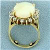 Image 3 : Large Opal & Diamond Ring
