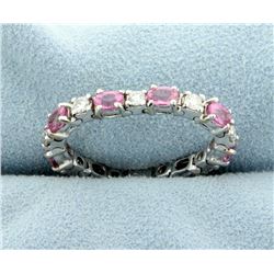 Flexible Pink Topaz & Diamond Ring