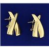 Image 2 : X Style Large Gold Earrings